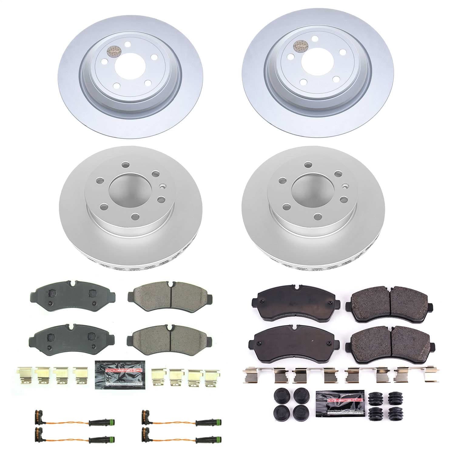 Power Stop - CRK8659 - Front and Rear - Disc Brake Pad and Rotor Kit image 1