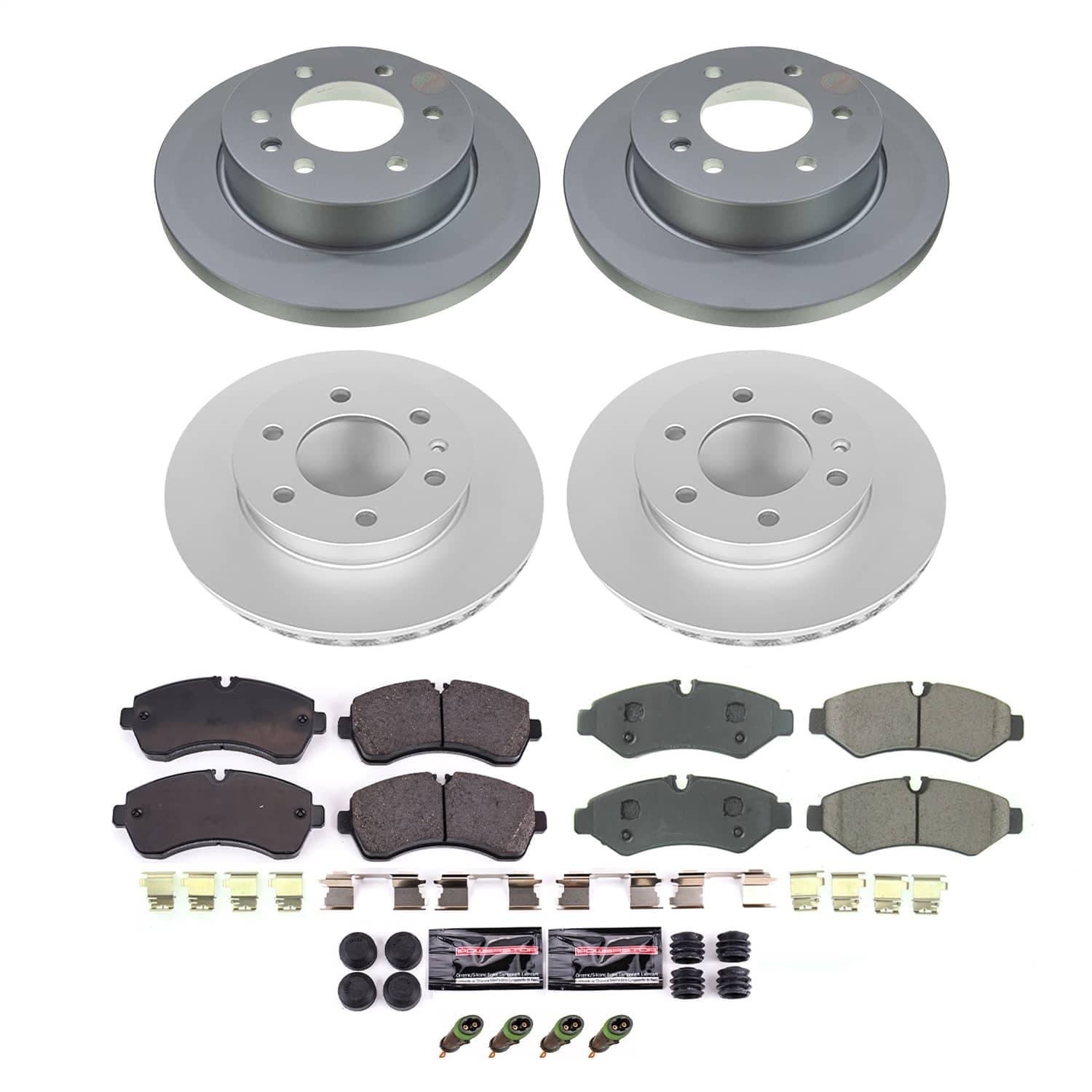 Power Stop - CRK8660 - Front and Rear - Disc Brake Pad and Rotor Kit image 1