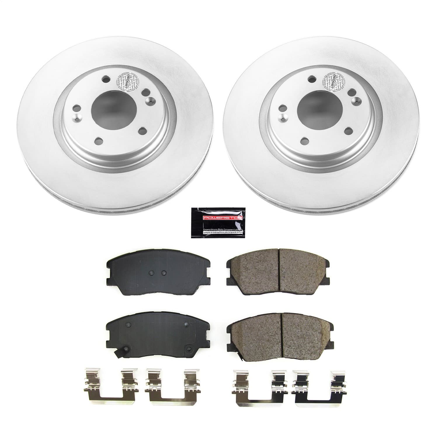 Power Stop - CRK8674 - Front - Disc Brake Pad and Rotor Kit image 1