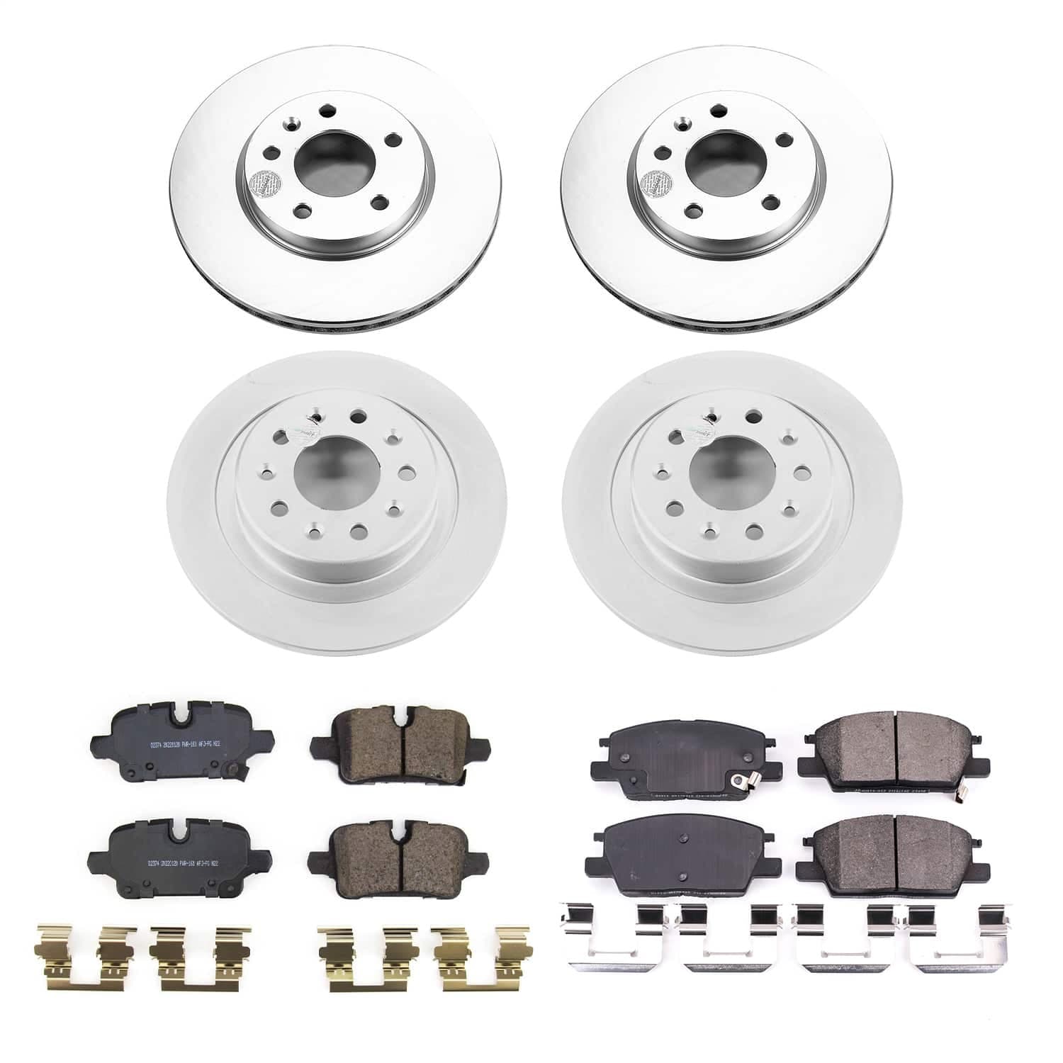Power Stop - CRK8685 - Front and Rear - Disc Brake Pad and Rotor Kit image 1