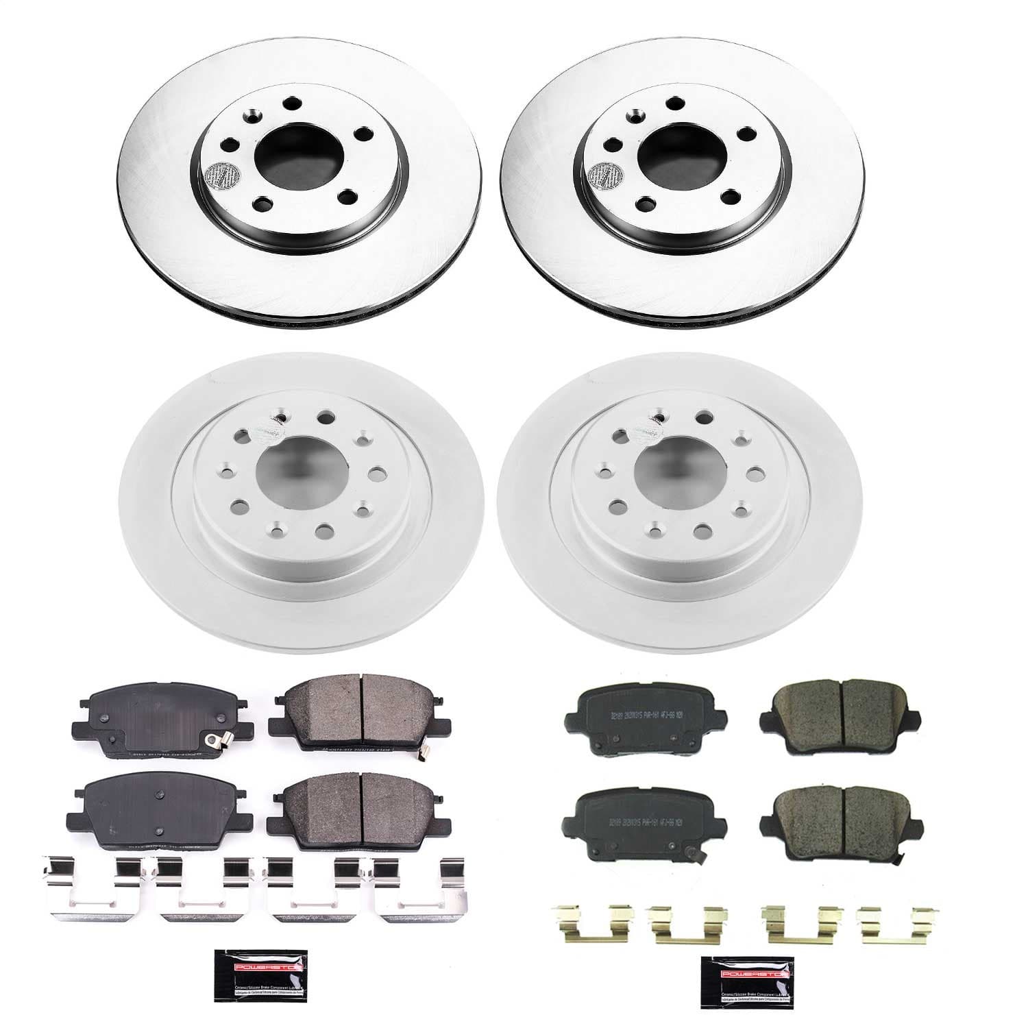 Power Stop - CRK8689 - Front and Rear - Disc Brake Pad and Rotor Kit image 1
