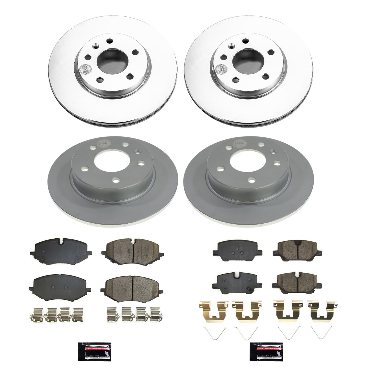 Power Stop - CRK8692 - Front and Rear - Disc Brake Pad and Rotor Kit image 1