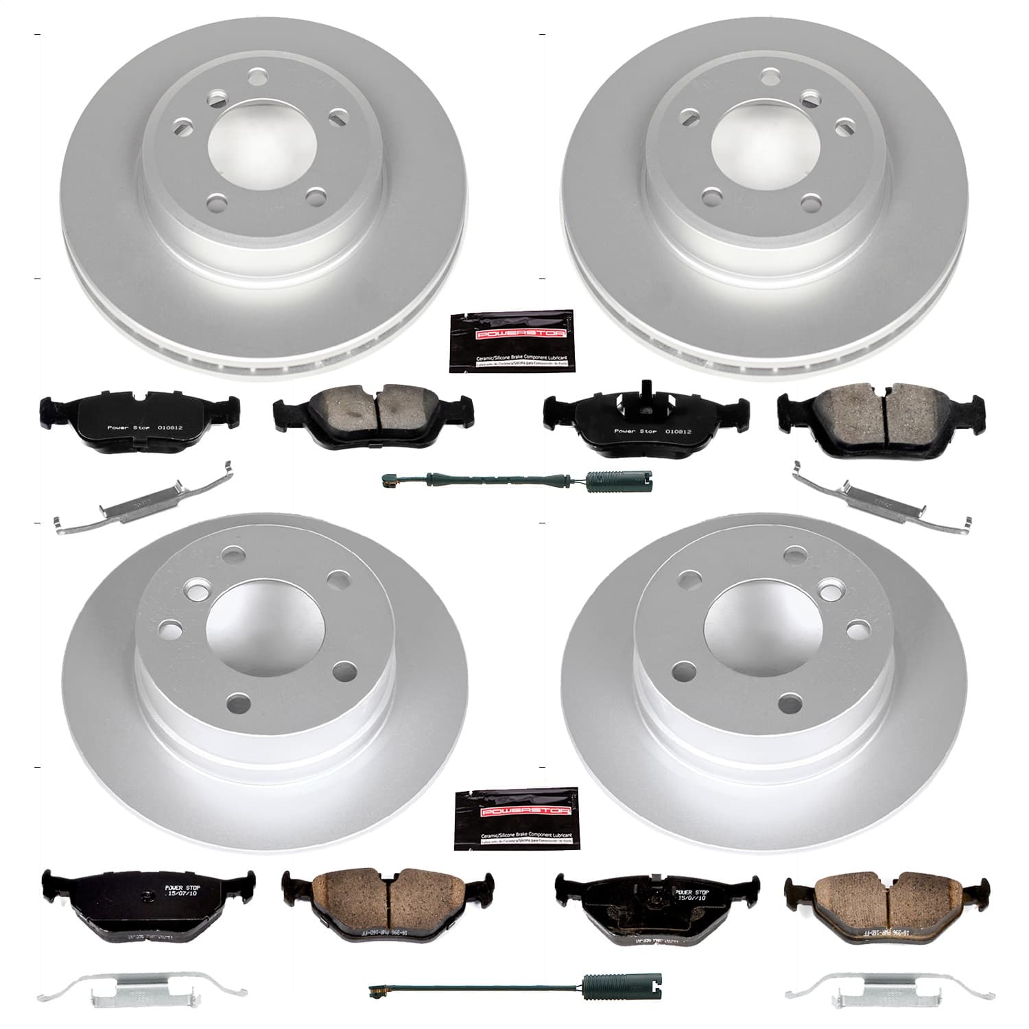 Power Stop - CRK870 - Front and Rear - Disc Brake Pad and Rotor Kit image 1