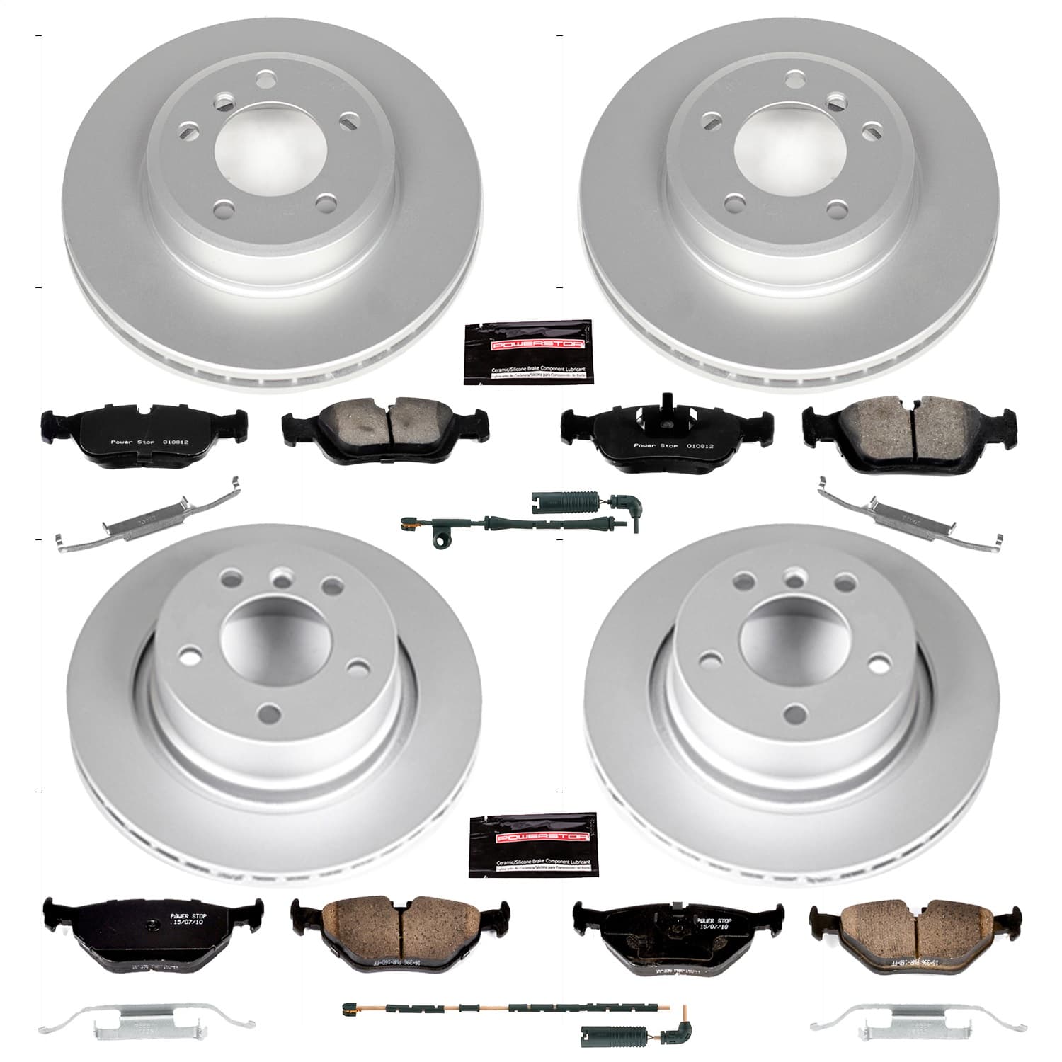 Power Stop - CRK873 - Front and Rear - Disc Brake Pad and Rotor Kit image 1
