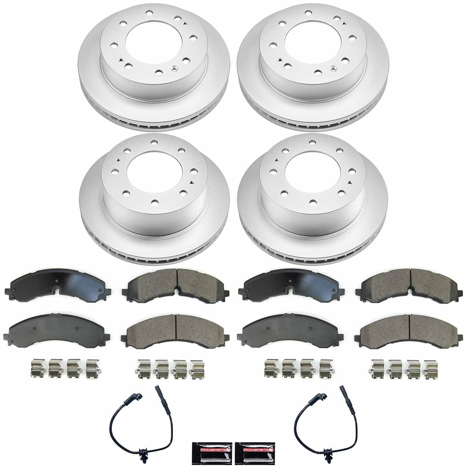 Power Stop - CRK8732 - Front and Rear - Disc Brake Pad and Rotor Kit image 1