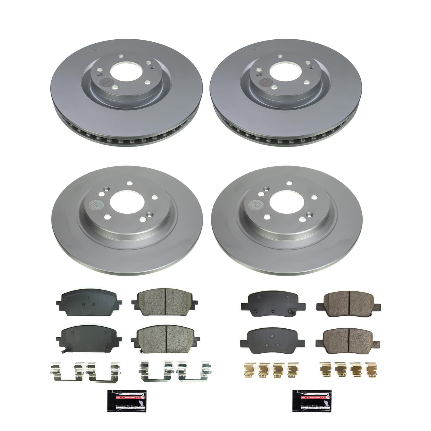 Power Stop - CRK8733 - Front and Rear - Disc Brake Pad and Rotor Kit image 1