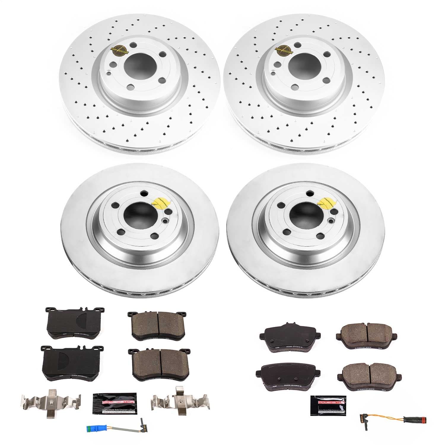 Power Stop - CRK8735 - Front and Rear - Disc Brake Pad and Rotor Kit image 1