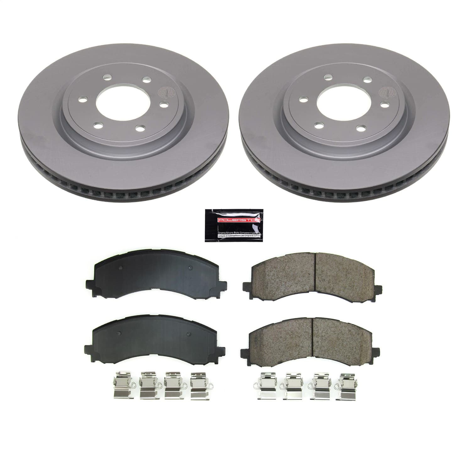 Power Stop - CRK8744 - Front - Disc Brake Pad and Rotor Kit image 1