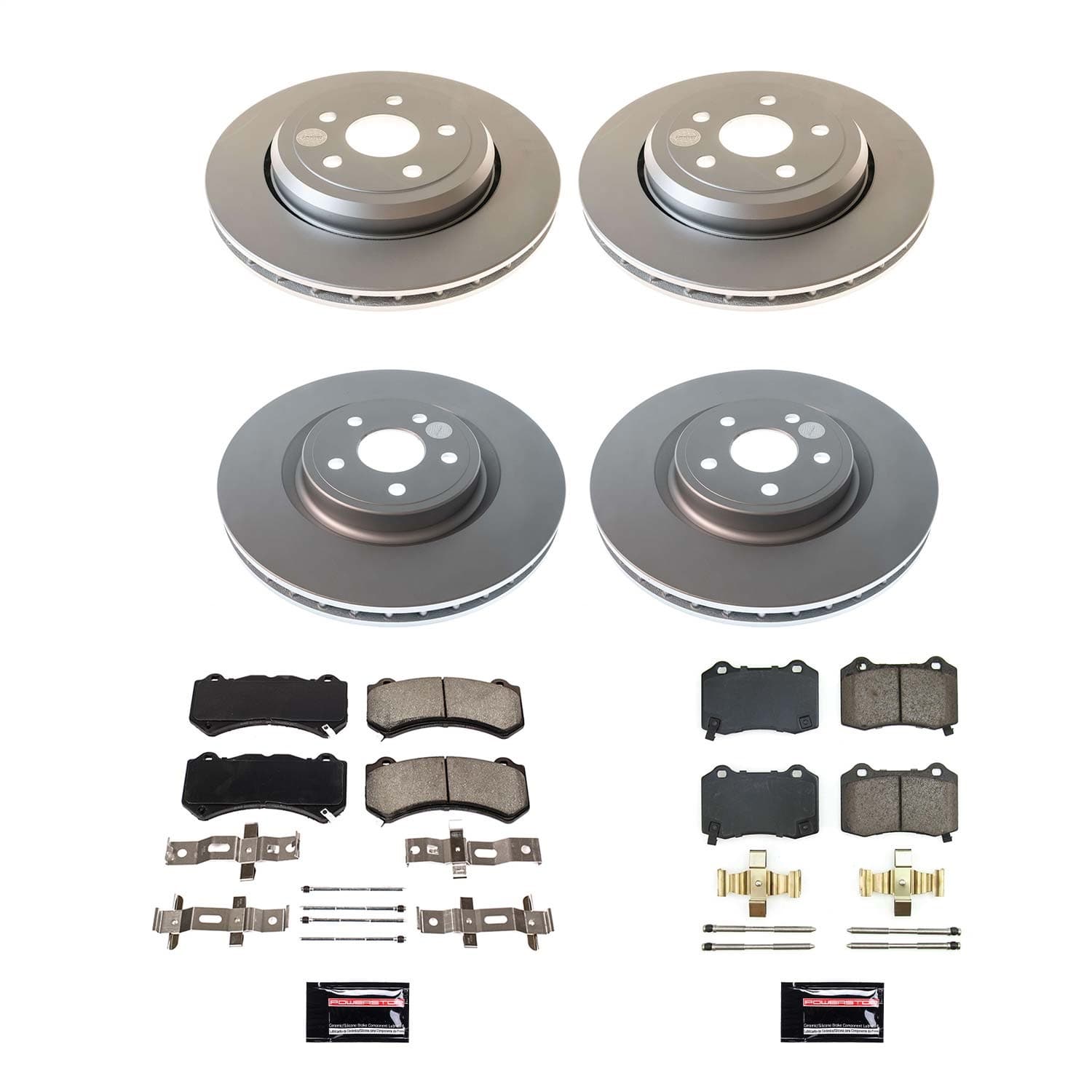 Power Stop - CRK8760 - Front and Rear - Disc Brake Pad and Rotor Kit image 1