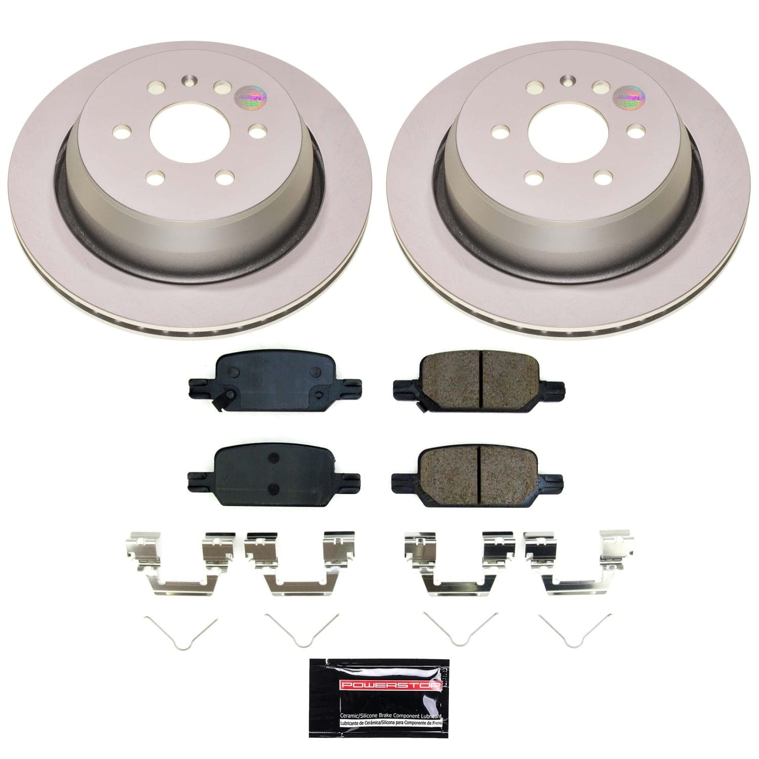 Power Stop - CRK8761 - Rear - Disc Brake Pad and Rotor Kit image 1