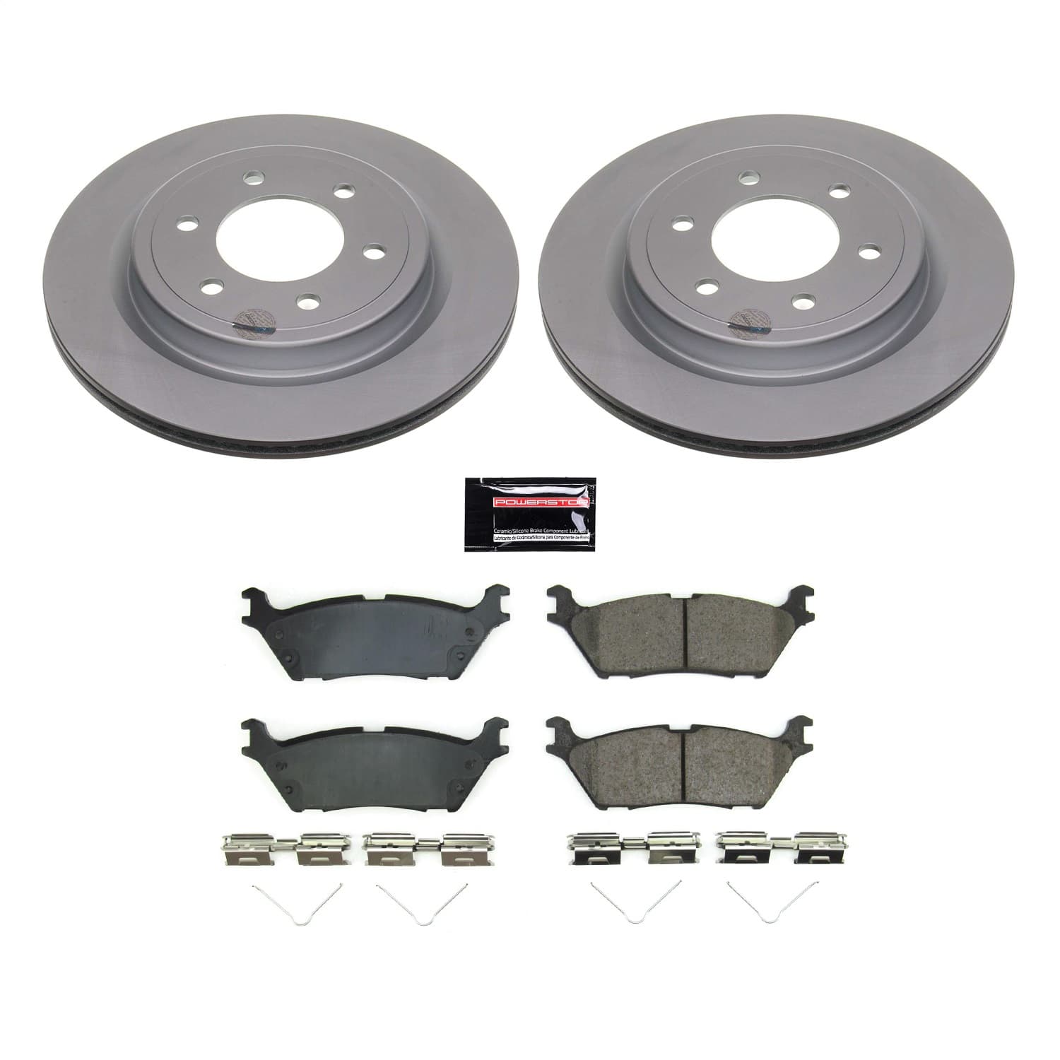 Power Stop - CRK8764 - Rear - Disc Brake Pad and Rotor Kit image 1