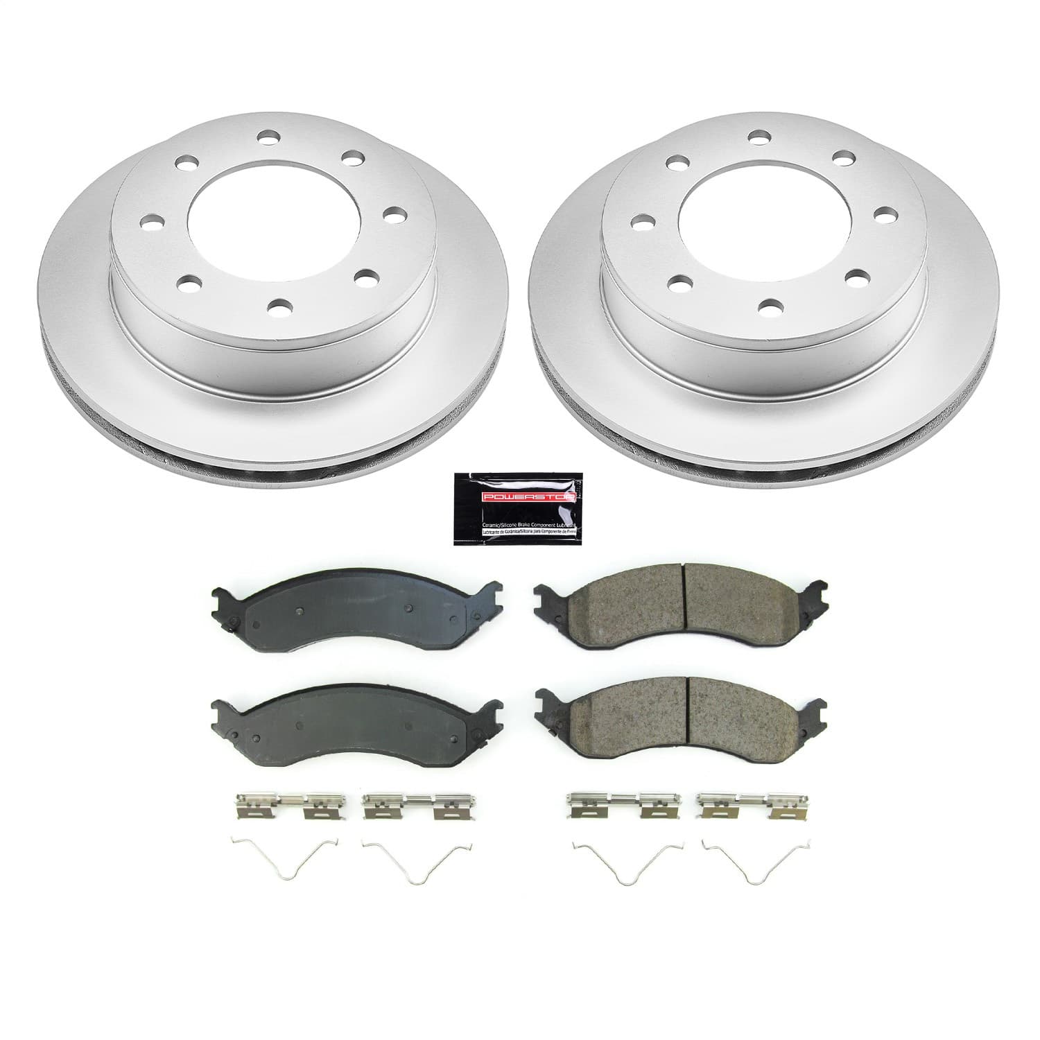 Power Stop - CRK8767 - Rear - Disc Brake Pad and Rotor Kit image 1