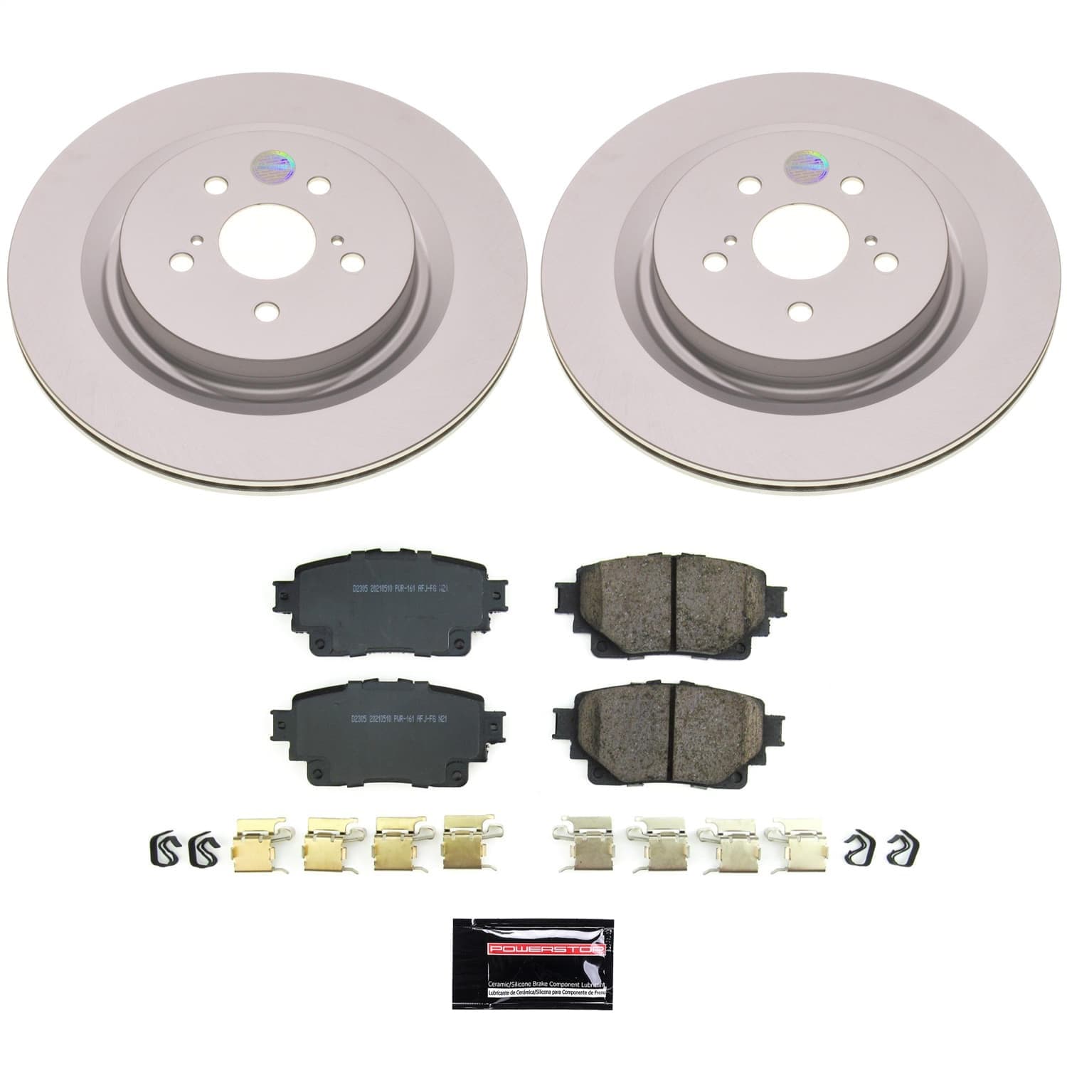 Power Stop - CRK8773 - Rear - Disc Brake Pad and Rotor Kit image 1