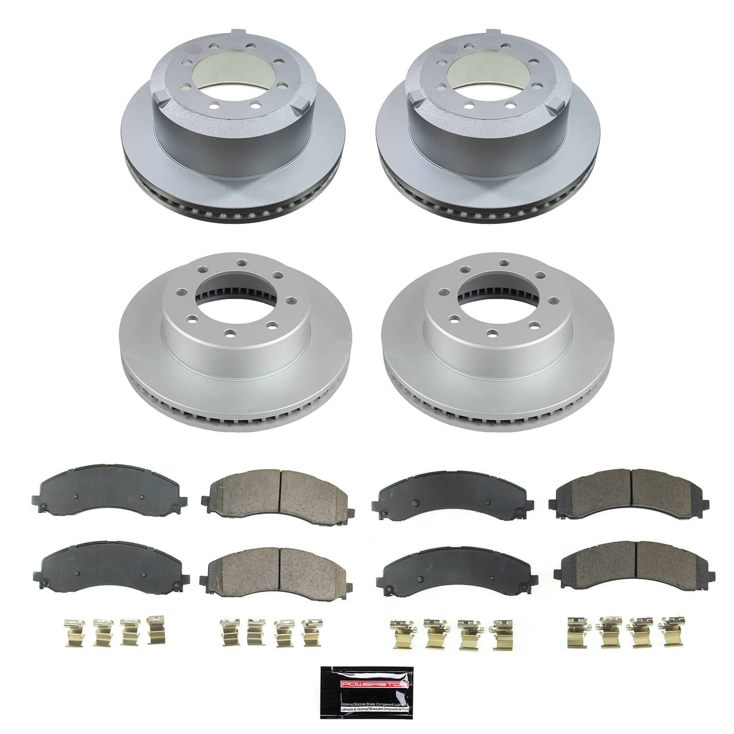 Power Stop - CRK8792 - Front and Rear - Disc Brake Pad and Rotor Kit image 1