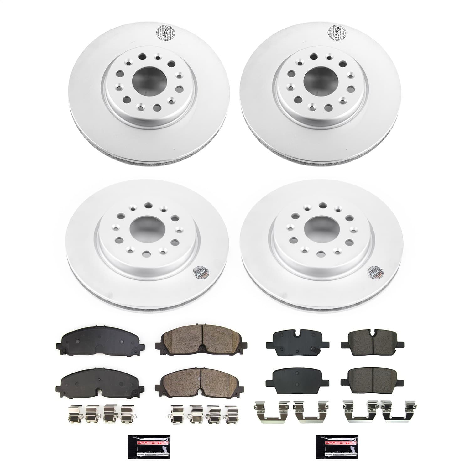 Power Stop - CRK8794 - Front and Rear - Disc Brake Pad and Rotor Kit image 1