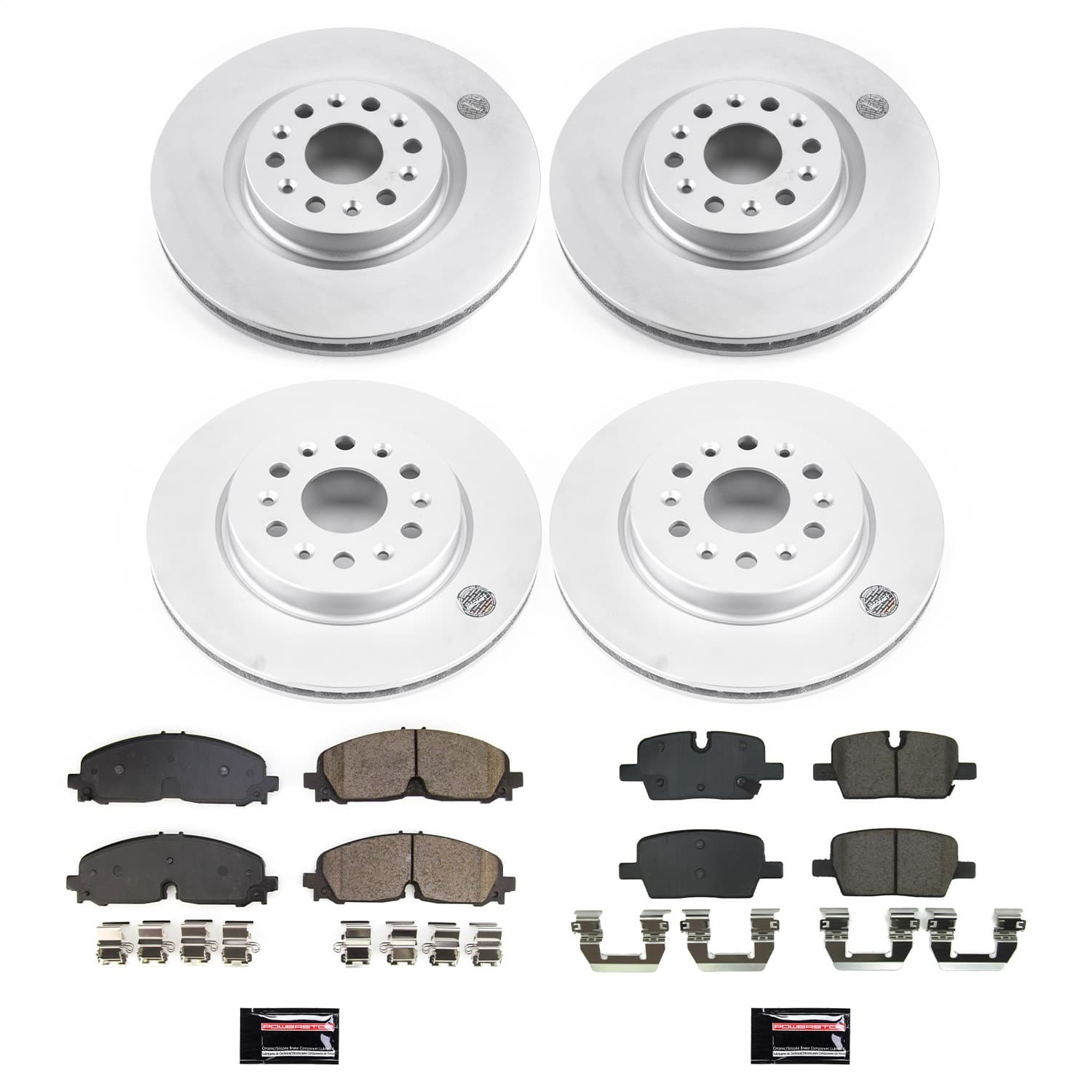 Power Stop - CRK8796 - Front and Rear - Disc Brake Pad and Rotor Kit image 1