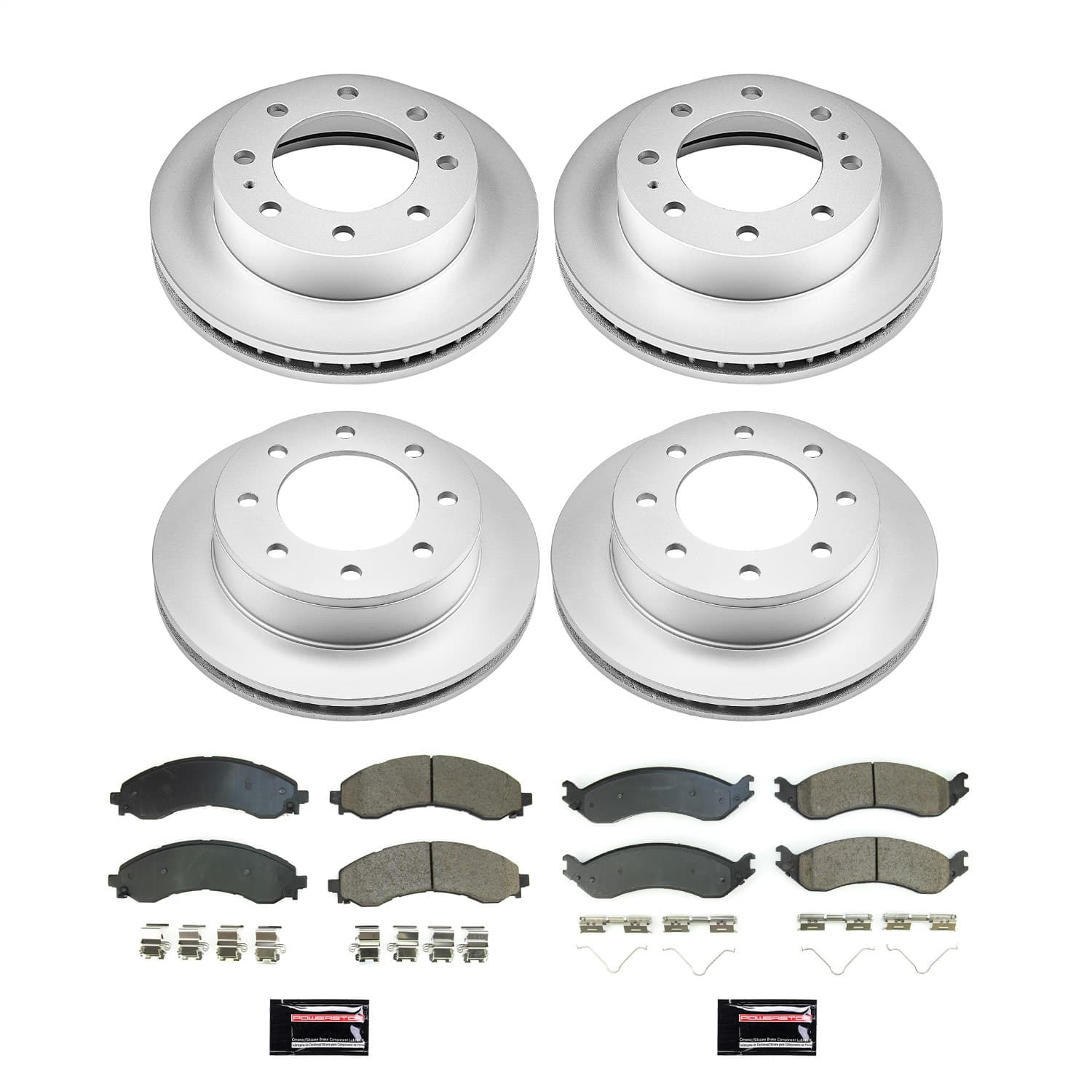 Power Stop - CRK8798 - Front and Rear - Disc Brake Pad and Rotor Kit image 1