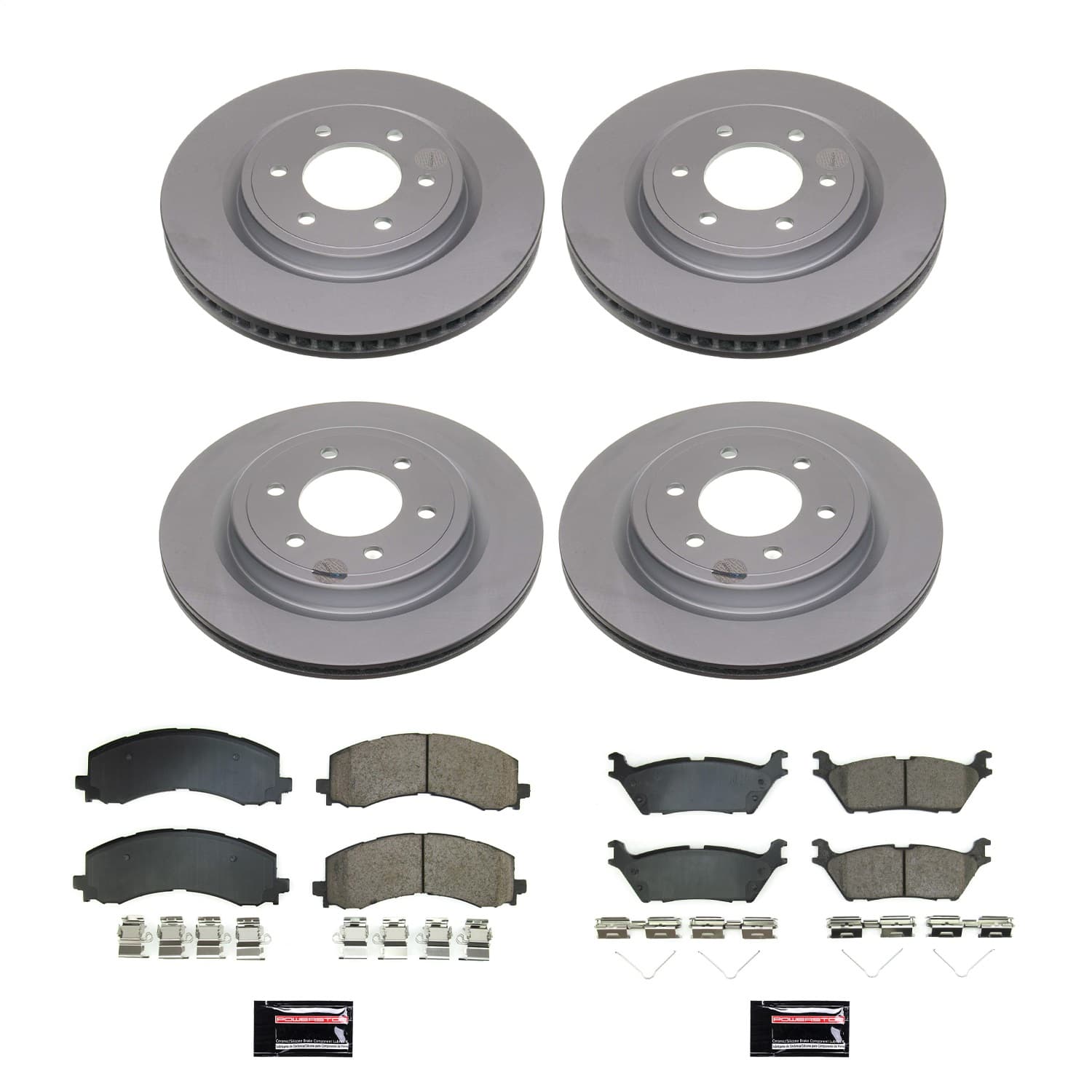 Power Stop - CRK8803 - Front and Rear - Disc Brake Pad and Rotor Kit image 1