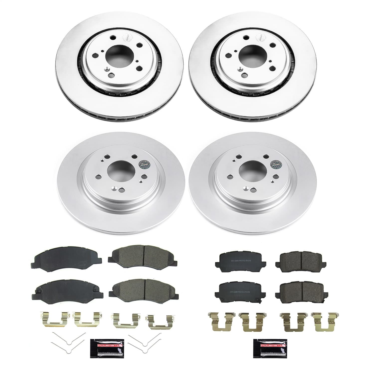 Power Stop - CRK8807 - Front and Rear - Disc Brake Pad and Rotor Kit image 1