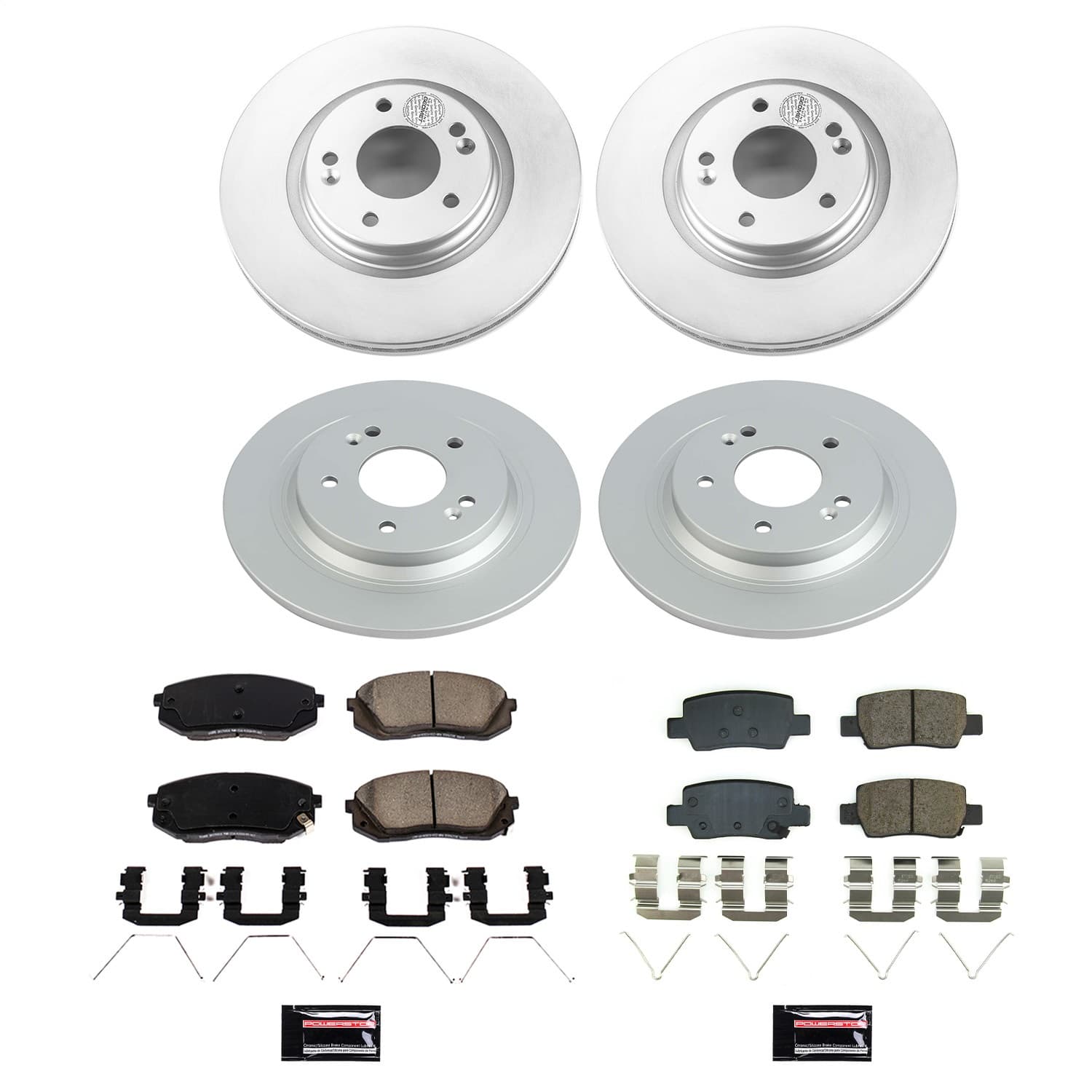 Power Stop - CRK8811 - Front and Rear - Disc Brake Pad and Rotor Kit image 1