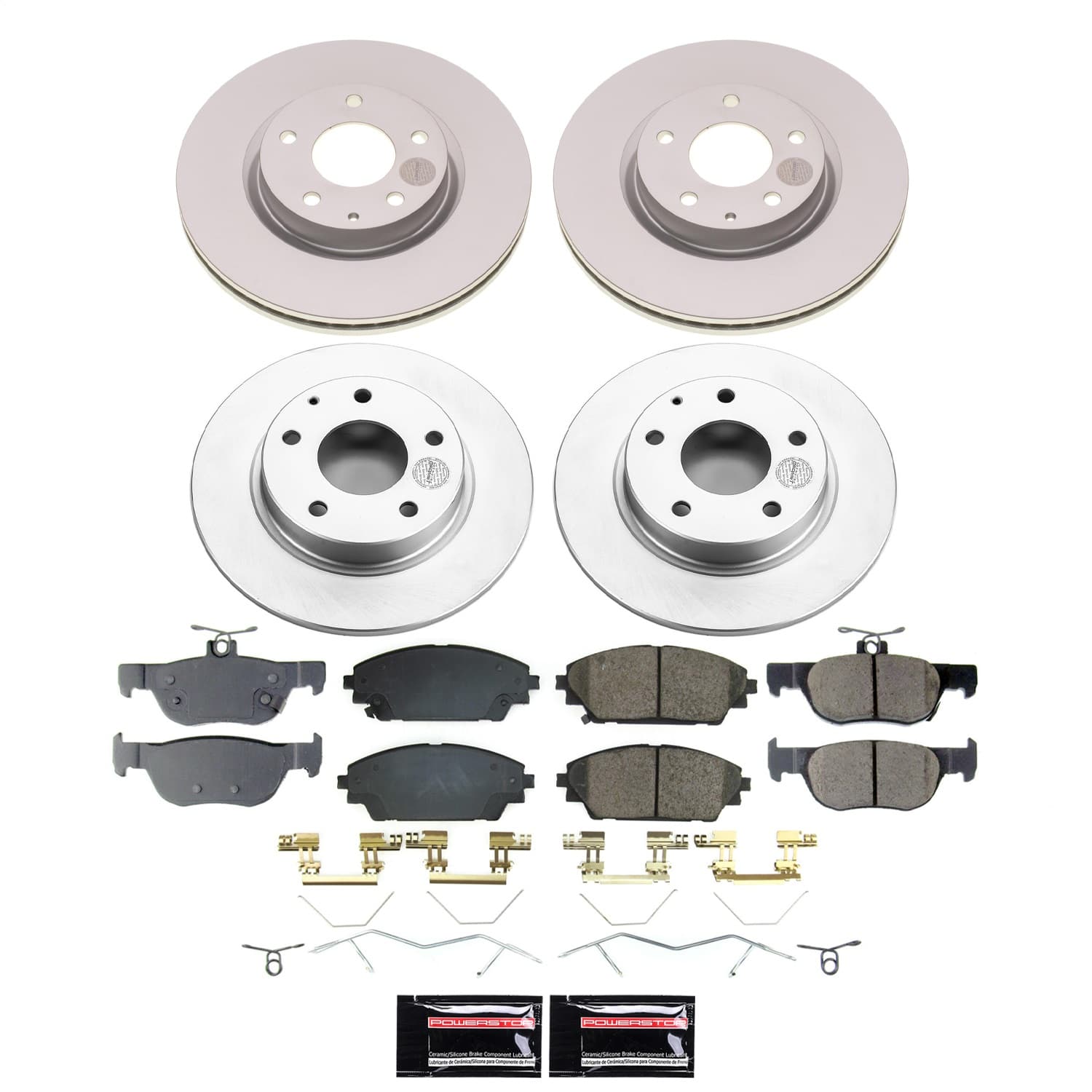Power Stop - CRK8815 - Front and Rear - Disc Brake Pad and Rotor Kit image 1