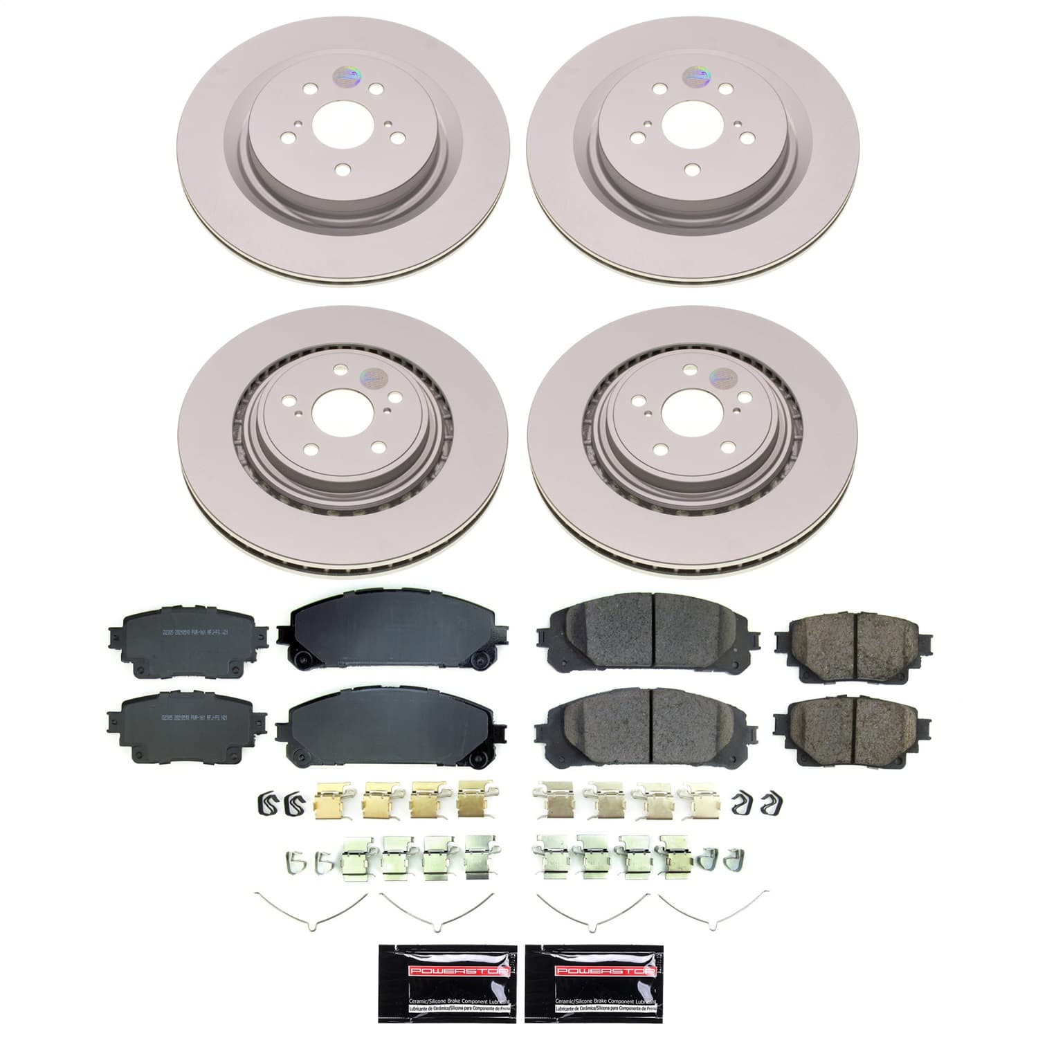 Power Stop - CRK8817 - Front and Rear - Disc Brake Pad and Rotor Kit image 1