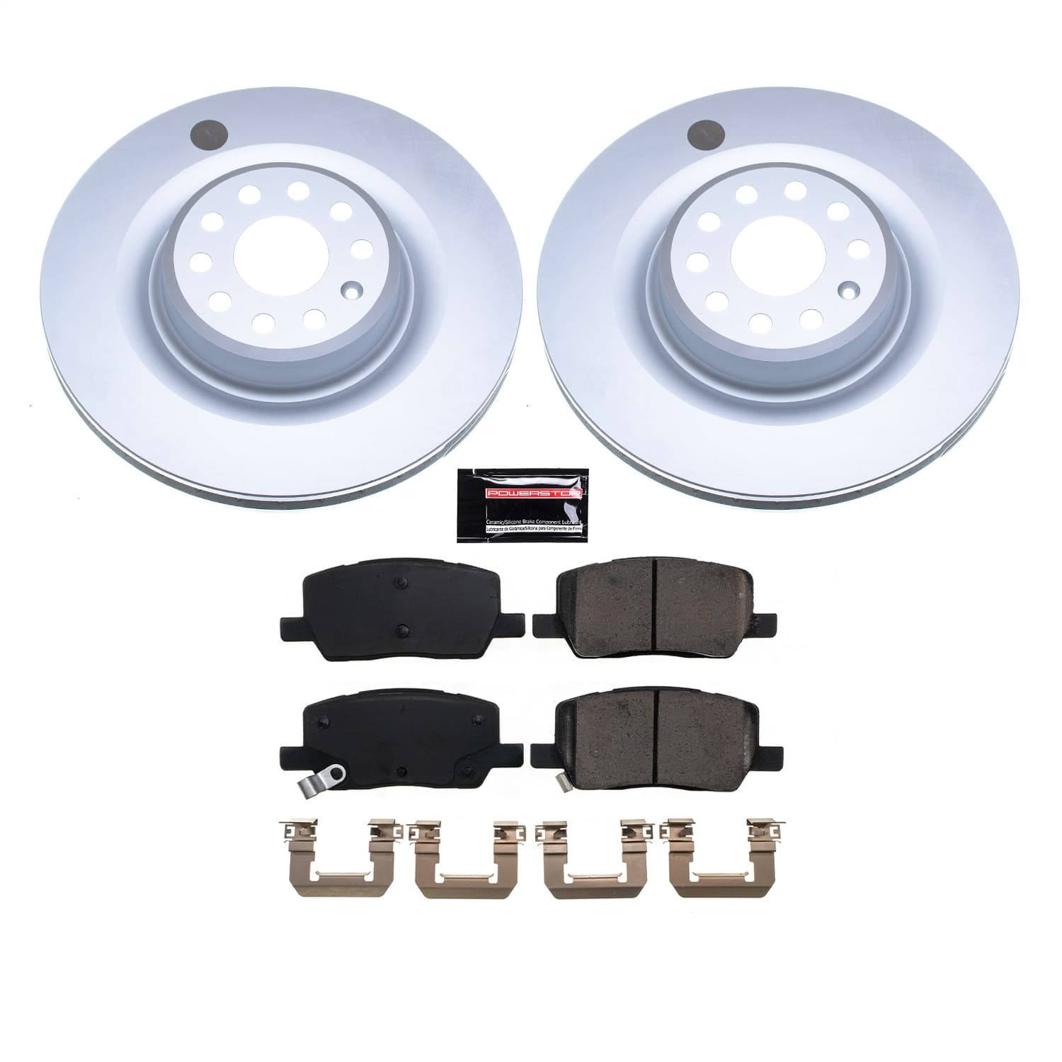 Power Stop - CRK8857 - Rear - Disc Brake Pad and Rotor Kit image 1