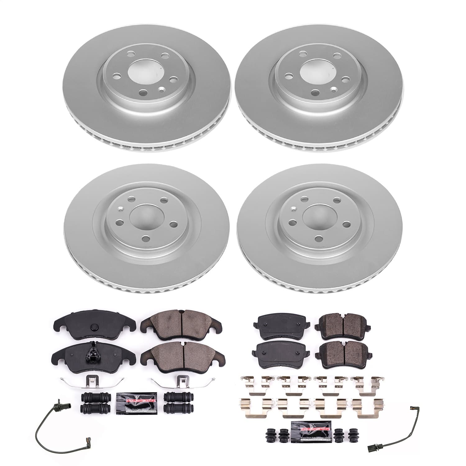 Power Stop - CRK8883 - Front and Rear - Disc Brake Pad and Rotor Kit image 1