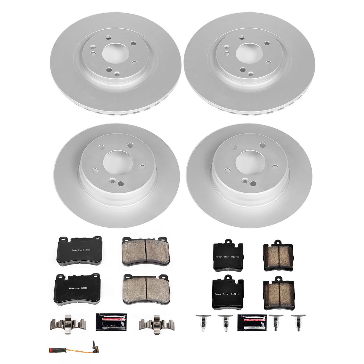 Power Stop - CRK8887 - Front and Rear - Disc Brake Pad and Rotor Kit image 1