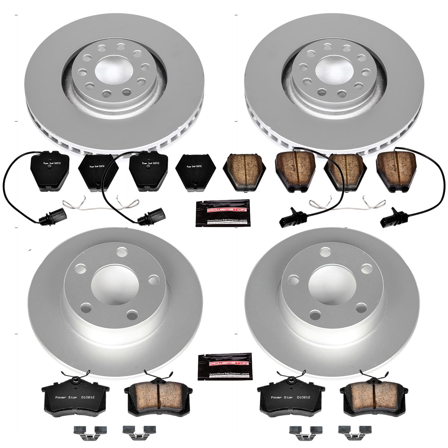 Power Stop - CRK889 - Front and Rear - Disc Brake Pad and Rotor Kit image 1