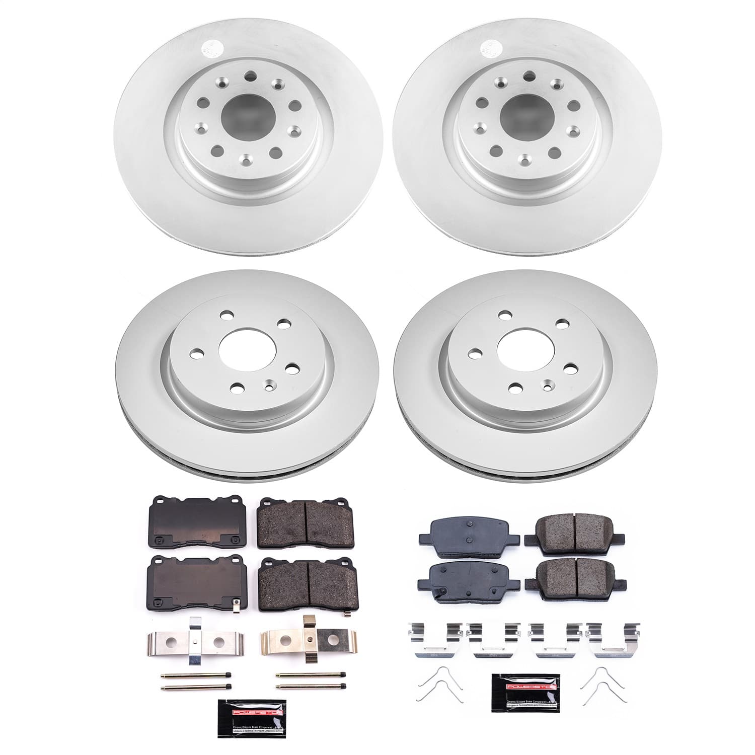 Power Stop - CRK8900 - Front and Rear - Disc Brake Pad and Rotor Kit image 1