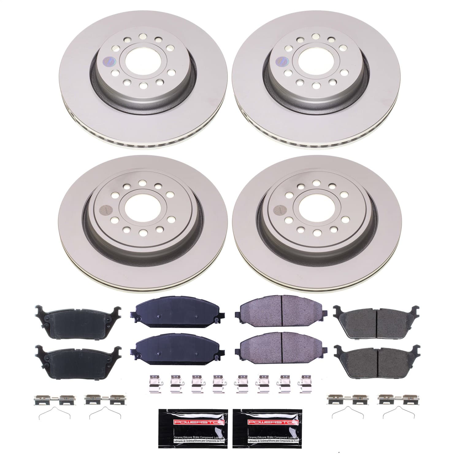Power Stop - CRK8902 - Front and Rear - Disc Brake Pad and Rotor Kit image 1