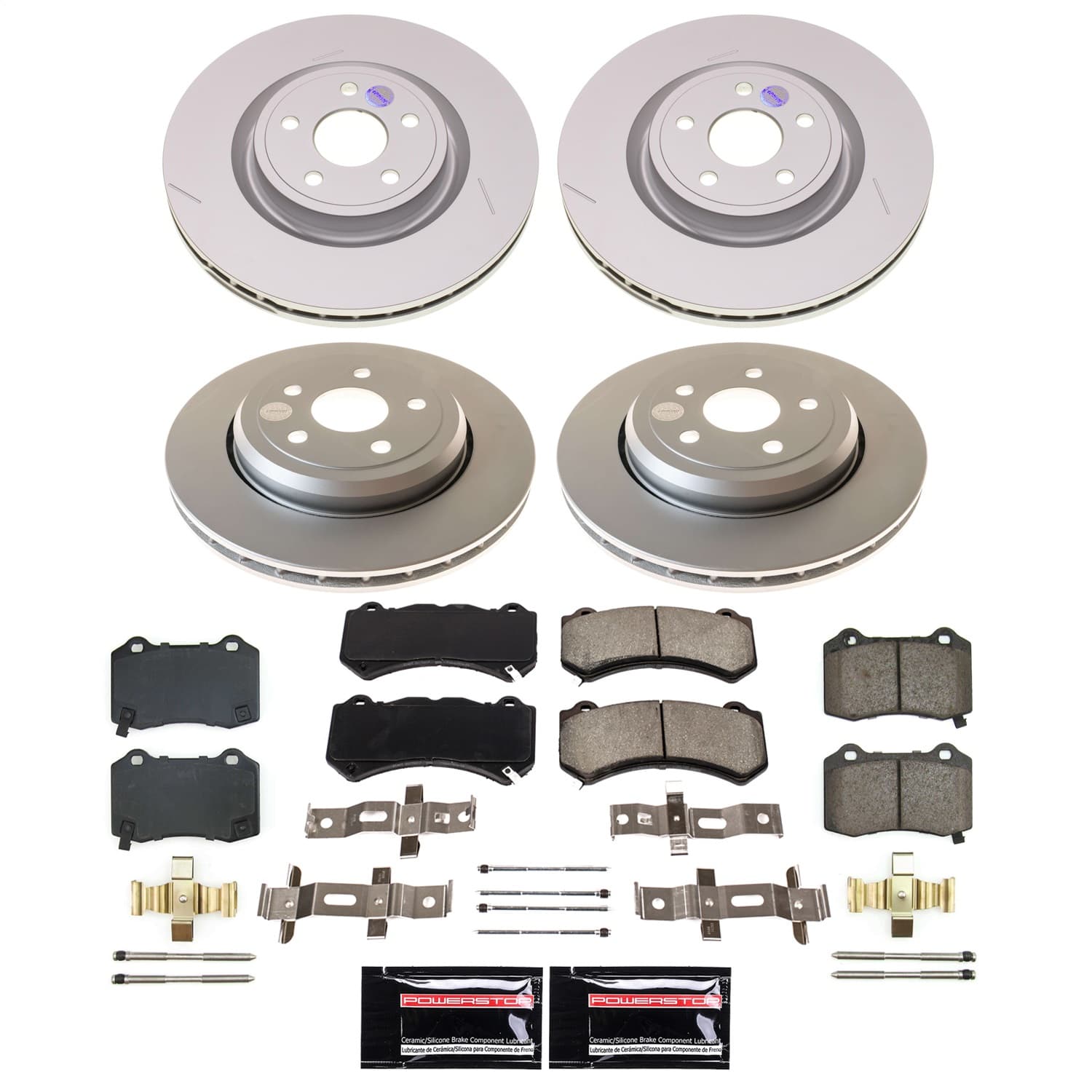 Power Stop - CRK8903 - Front and Rear - Disc Brake Pad and Rotor Kit image 1