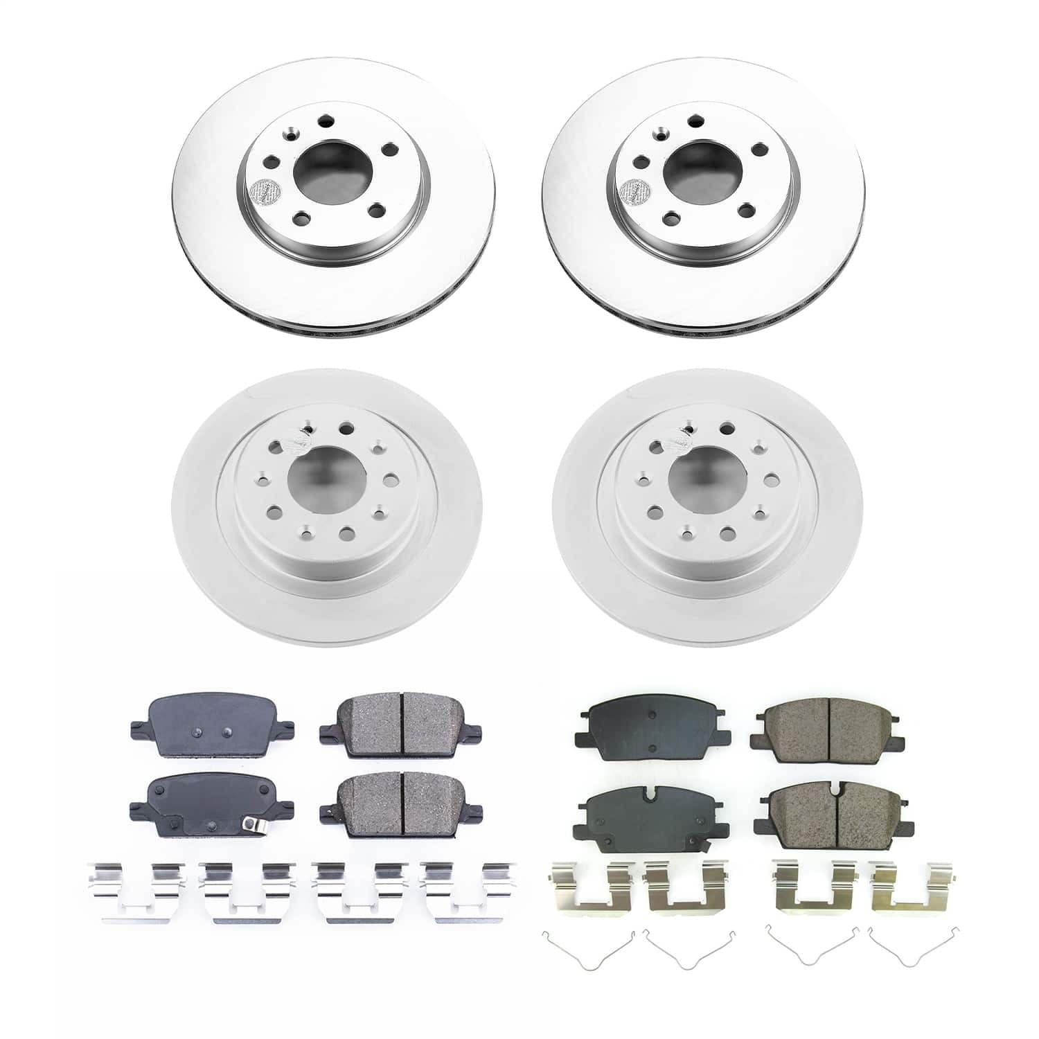 Power Stop - CRK8918 - Front and Rear - Disc Brake Pad and Rotor Kit image 1