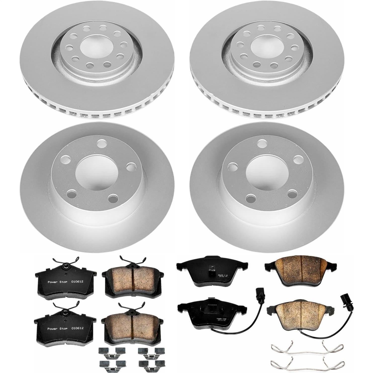 Power Stop - CRK892 - Front and Rear - Disc Brake Pad and Rotor Kit image 1