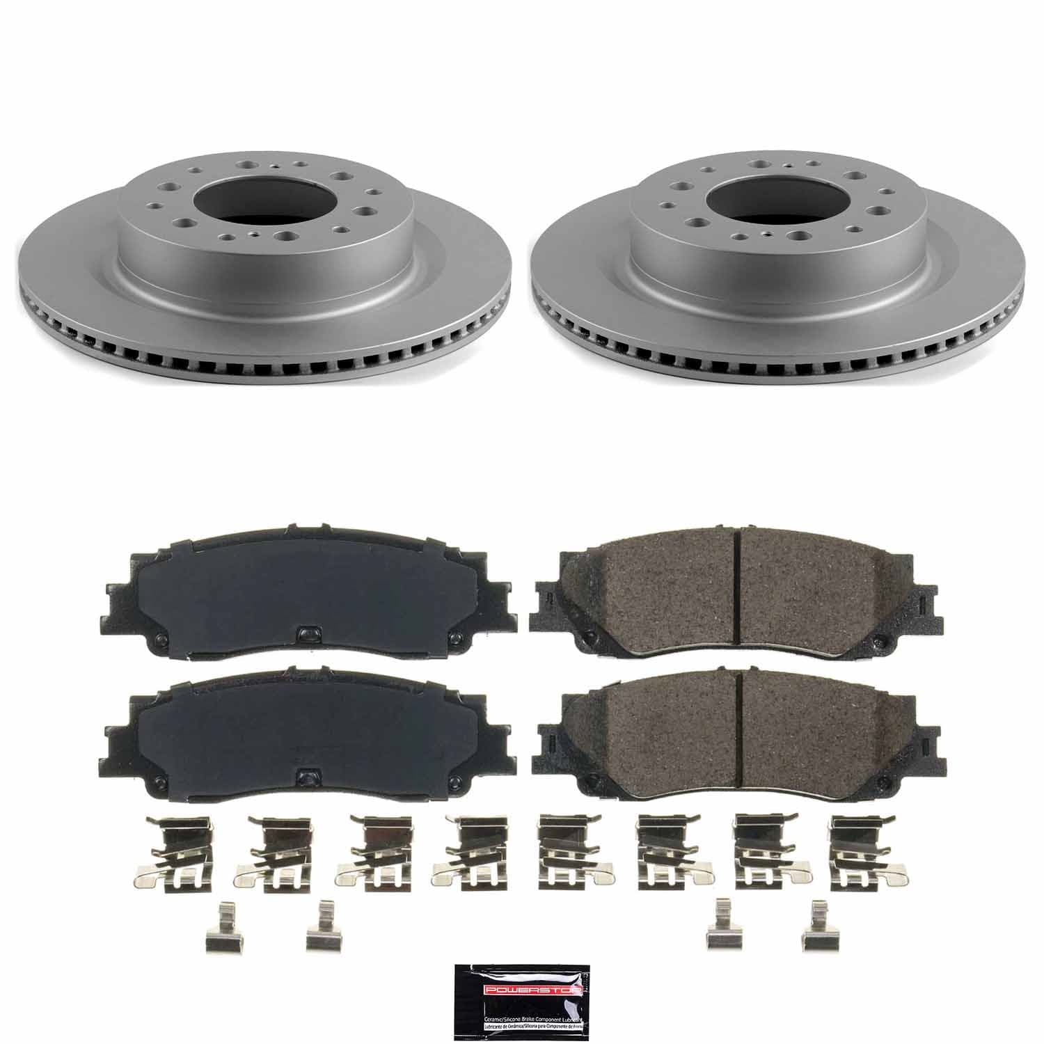 Power Stop - CRK8938 - Rear - Disc Brake Pad and Rotor Kit image 1
