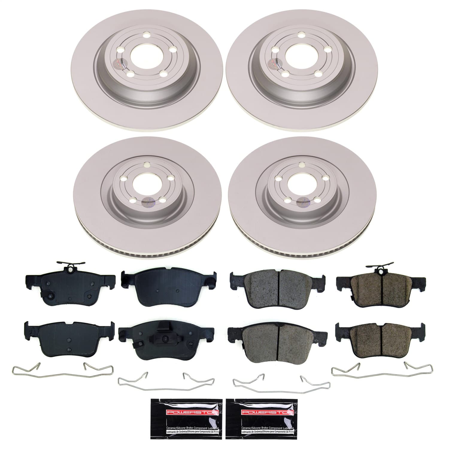 Power Stop - CRK8940 - Front and Rear - Disc Brake Pad and Rotor Kit image 1