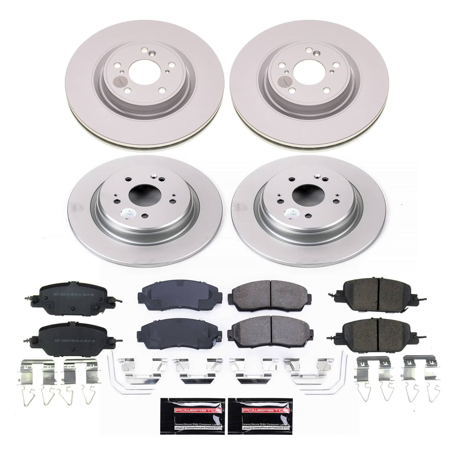 Power Stop - CRK8942 - Front and Rear - Disc Brake Pad and Rotor Kit image 1