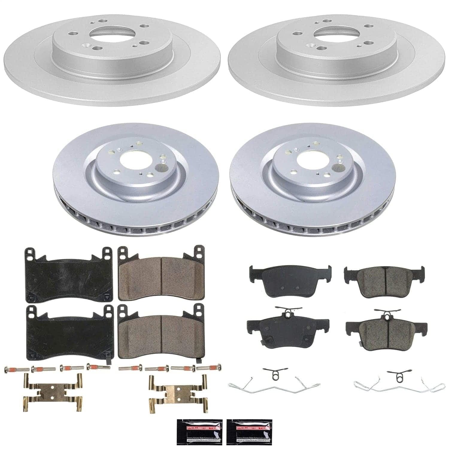 Power Stop - CRK8945 - Front and Rear - Disc Brake Pad and Rotor Kit image 1