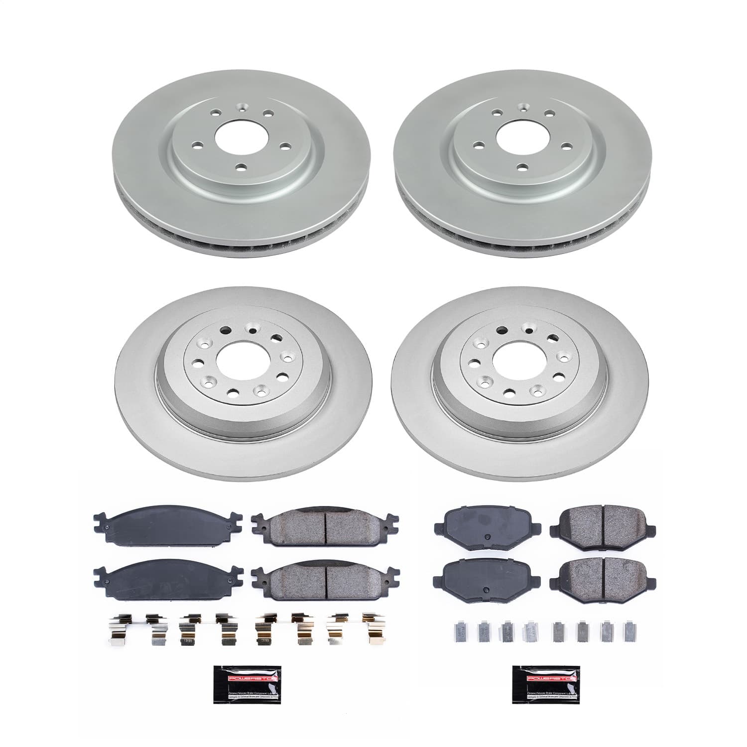 Power Stop - CRK8970 - Front and Rear - Disc Brake Pad and Rotor Kit image 1