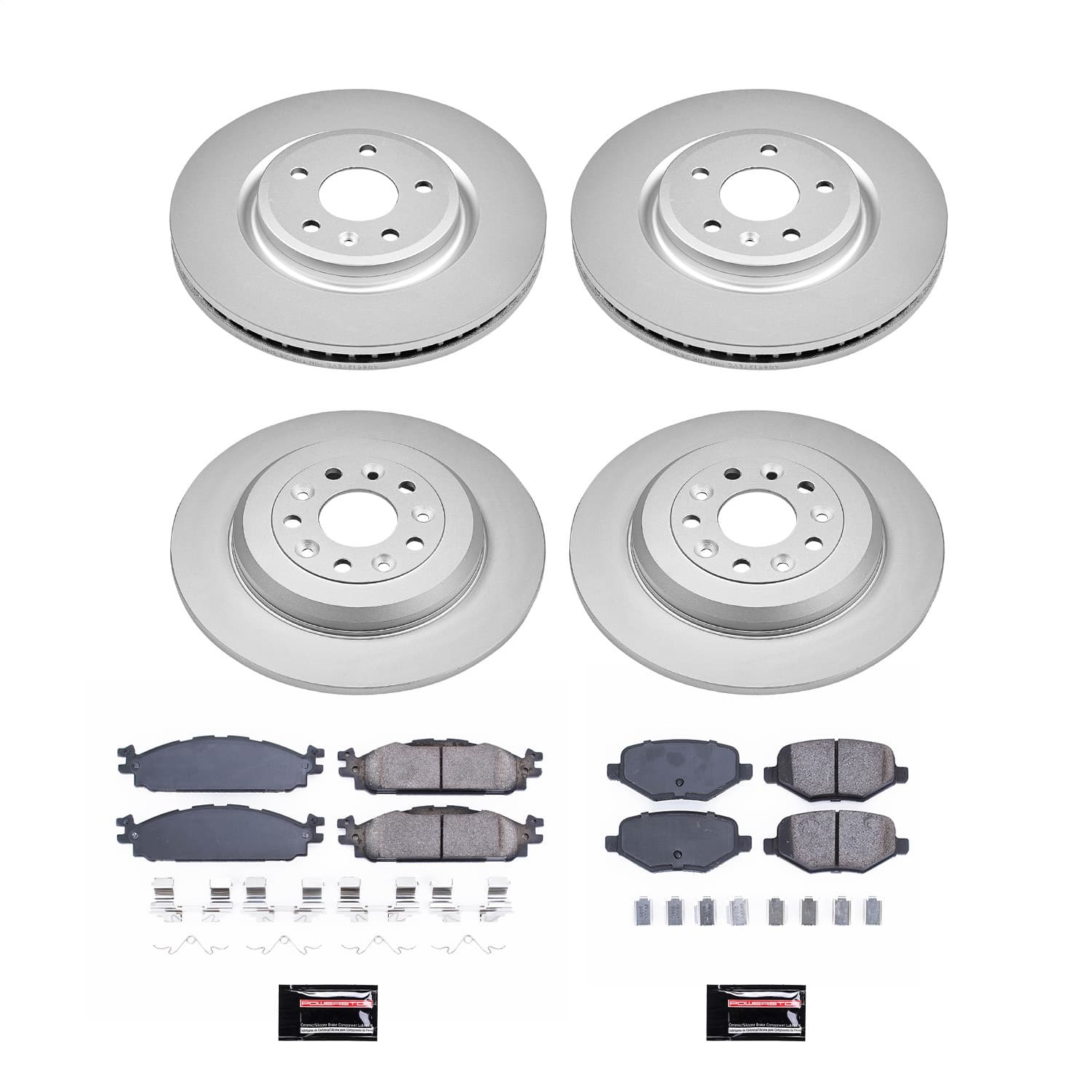 Power Stop - CRK8971 - Front and Rear - Disc Brake Pad and Rotor Kit image 1
