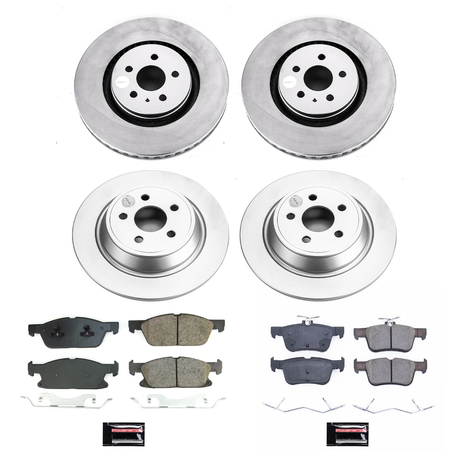 Power Stop - CRK8974 - Front and Rear - Disc Brake Pad and Rotor Kit image 1