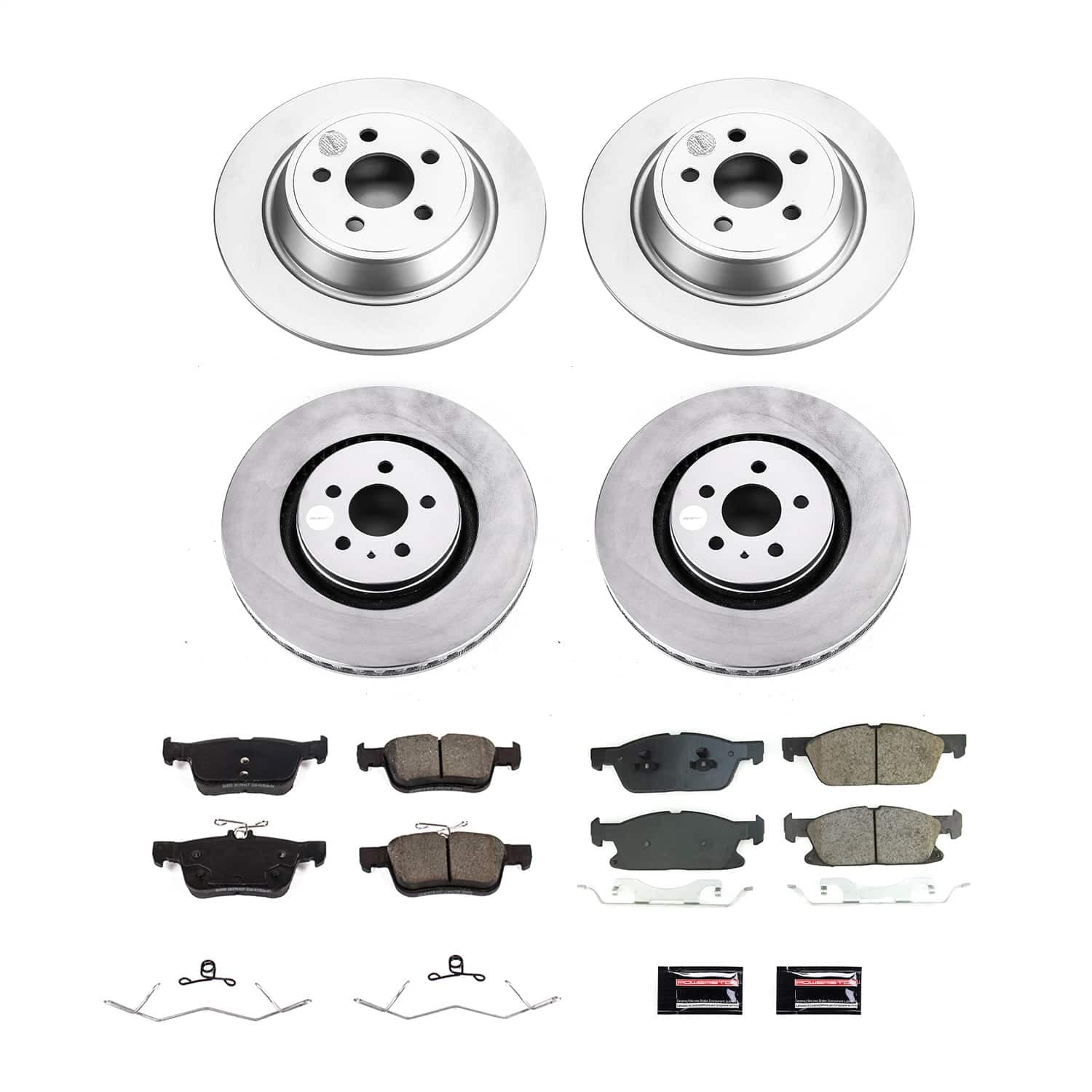 Power Stop - CRK8975 - Front and Rear - Disc Brake Pad and Rotor Kit image 1