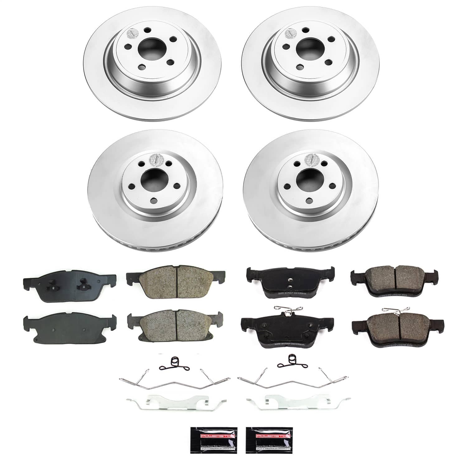 Power Stop - CRK8976 - Front and Rear - Disc Brake Pad and Rotor Kit image 1