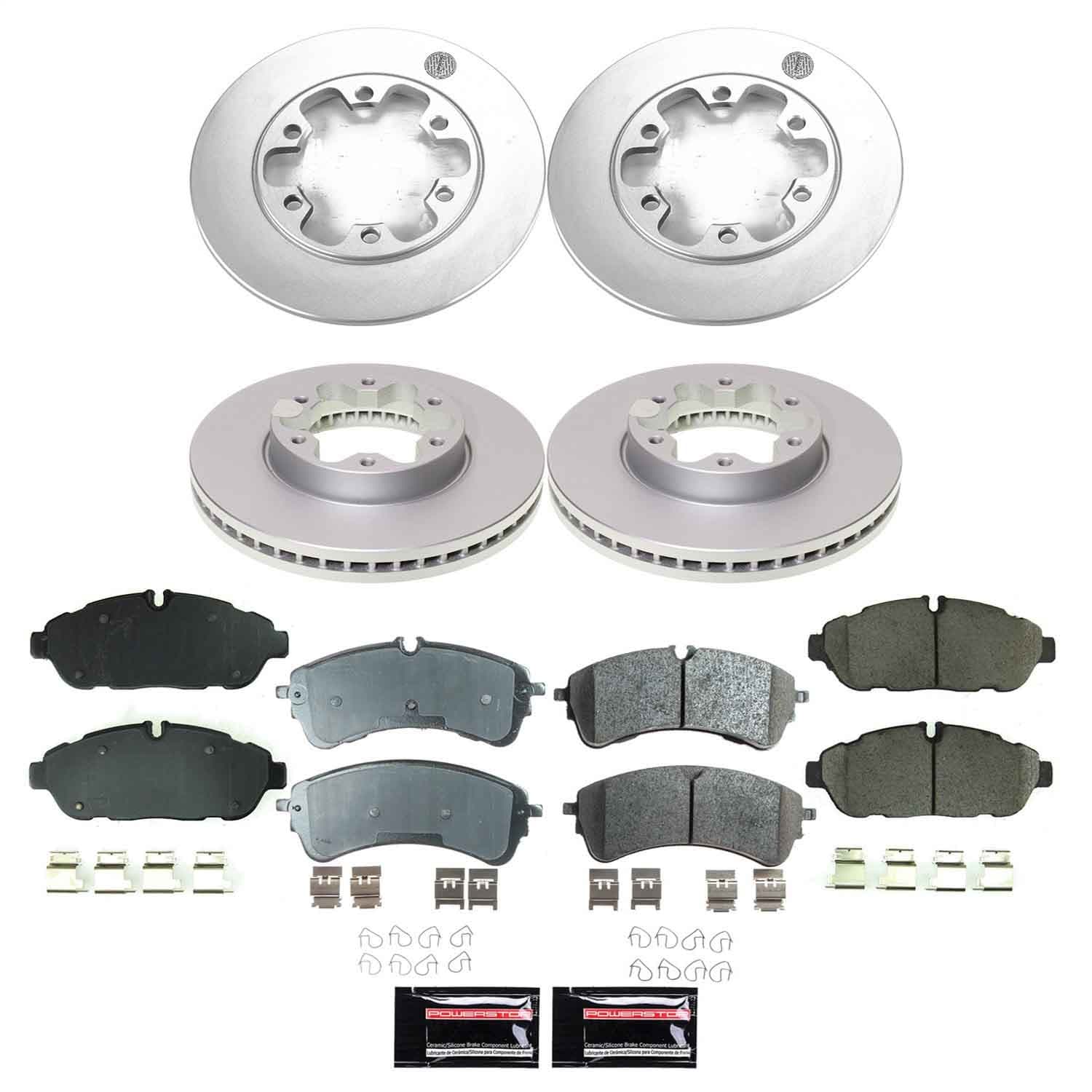 Power Stop - CRK8983 - Front and Rear - Disc Brake Pad and Rotor Kit image 1