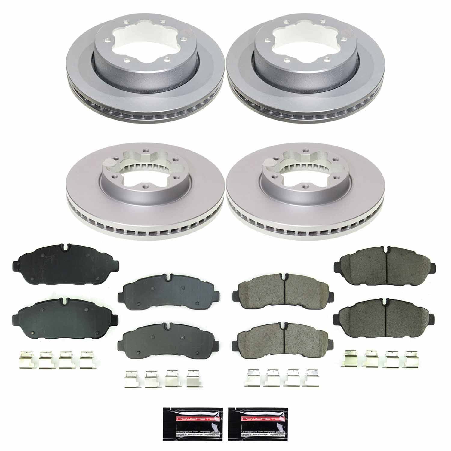 Power Stop - CRK8984 - Front and Rear - Disc Brake Pad and Rotor Kit image 1