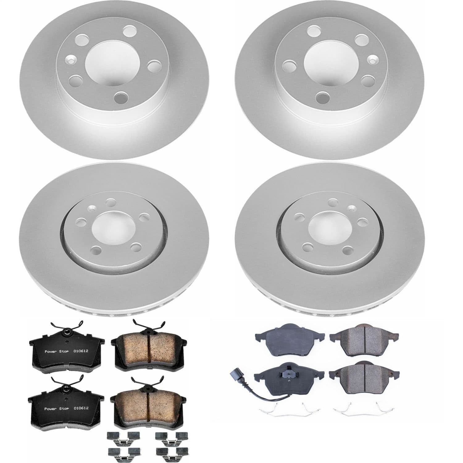 Power Stop - CRK899 - Front and Rear - Disc Brake Pad and Rotor Kit image 1