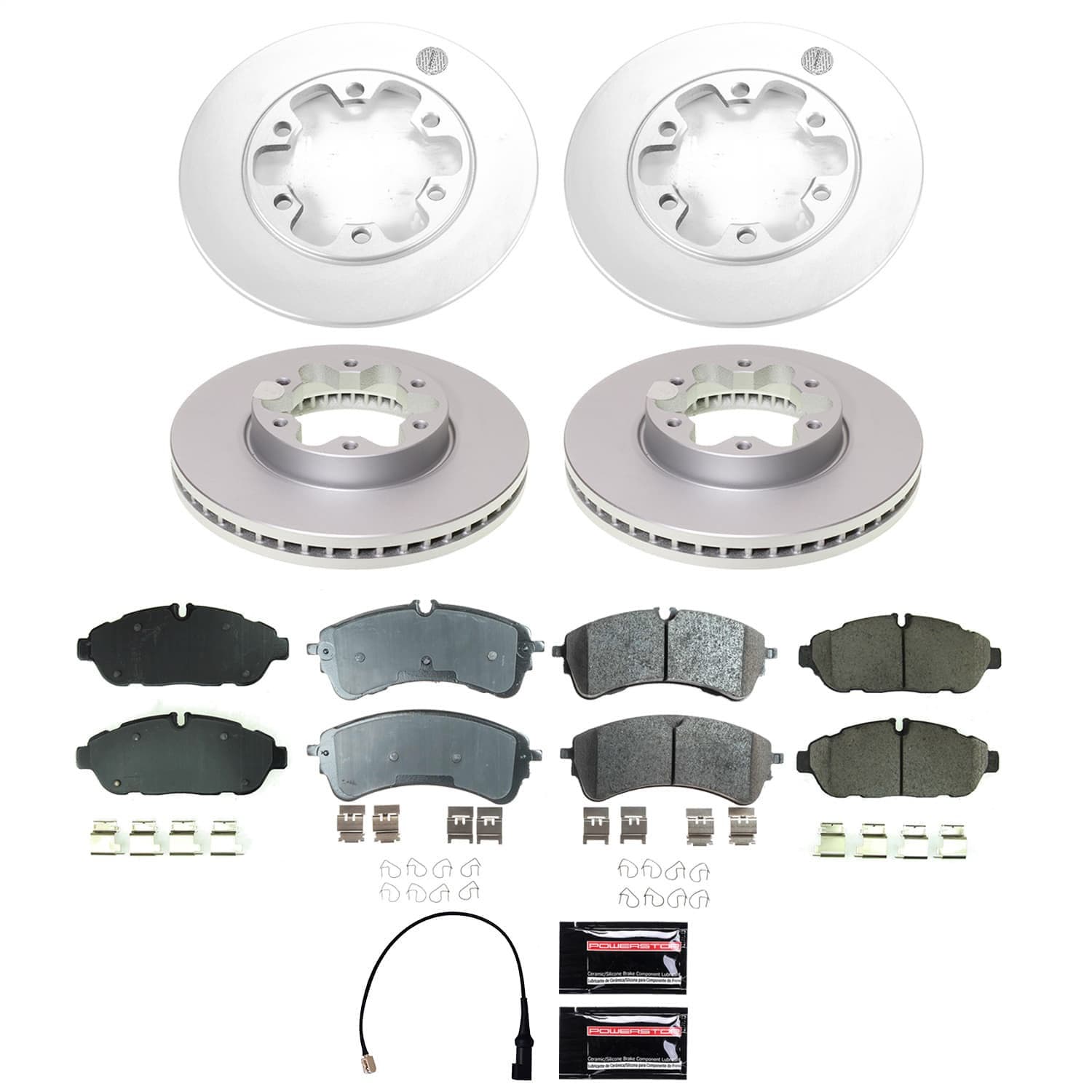 Power Stop - CRK8998 - Front and Rear - Disc Brake Pad and Rotor Kit image 1