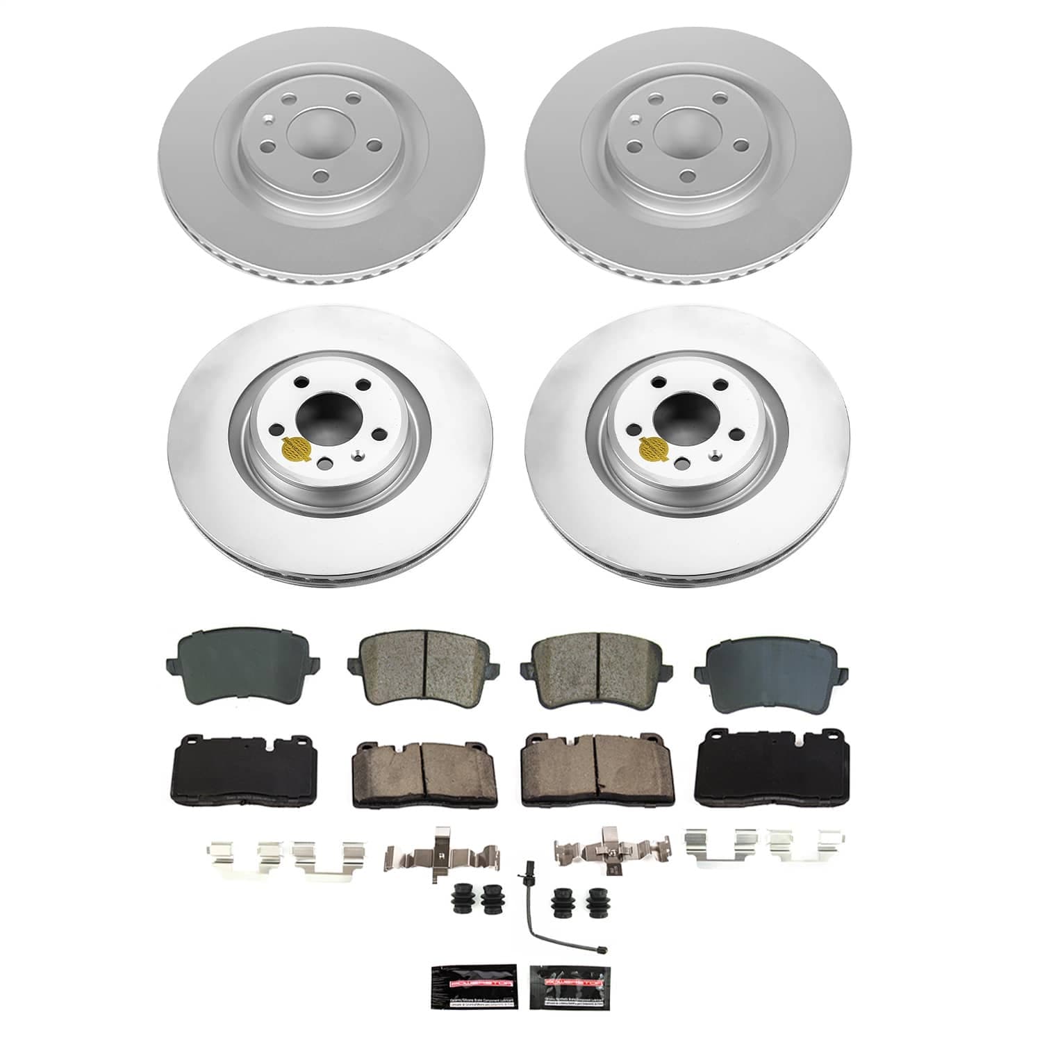 Power Stop - CRK9026 - Front and Rear - Disc Brake Pad and Rotor Kit image 1