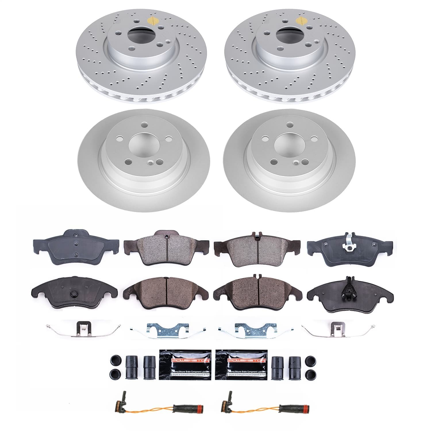 Power Stop - CRK9038 - Front and Rear - Disc Brake Pad and Rotor Kit image 1
